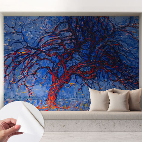 Carta da parati autoadesiva moderna - fotomurale - lavabile - ufficio - design moderno - Albero fiammeggiante 208x146 cm (1/5)