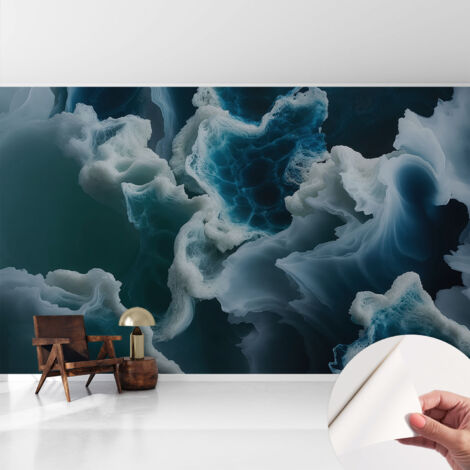 Carta da parati autoadesiva - fotomurale - alta qualità - per la cucina - camera da letto - Onde marine 416x254 cm (1/5)