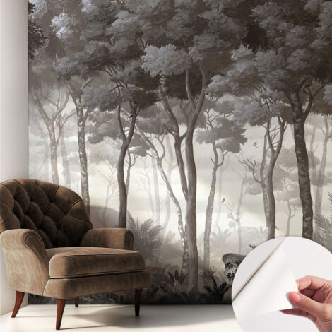 Carta da parati autoadesiva - fotomurale - decorazione parete - murale - adesivo da muro - Magia della foresta 250x250 cm (1/5)