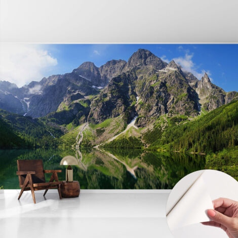 Carta da parati autoadesiva - fotomurale - alta qualità - per la cucina - camera da letto - Montagne pittoresche 416x254 cm (1/5)