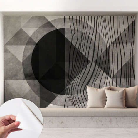 Carta da parati autoadesiva - fotomurale - decorazione parete - stile elegante - decorazione casa - Forme astratte 208x146 cm (1/5)