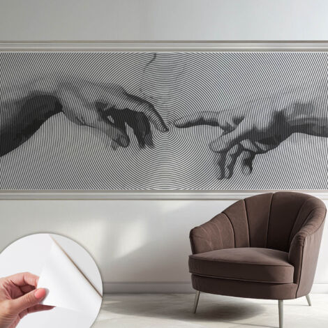 Carta da parati autoadesiva moderna - fotomurale - lavabile - ufficio - design moderno - Mani ipnotiche 250x104 cm (1/5)