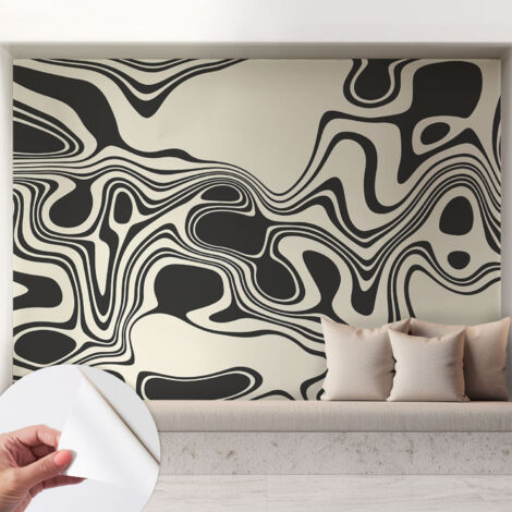 Carta da parati autoadesiva - Fotomurale adesivo - soggiorno moderno - resistente - Linee dinamiche 208x146 cm (1/5)