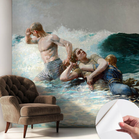 Carta da parati adesiva - lavabile - decorazione murale - per cucina - pellicola decorativa Battaglia marina 250x250 cm (1/5)