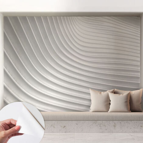 Carta da parati autoadesiva - fotomurale - alta qualità - per la cucina - camera da letto - Onde eleganti 208x146 cm (1/5)