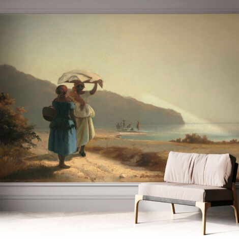 Carta da parati autoadesiva - fotomurale - alta qualità - per la cucina - camera da letto - Passeggiata sul mare 312x219 cm (1/5)