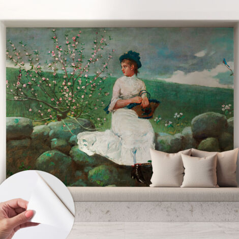 Fotomurale adesivo - murale da parete - Carta da parati autoadesiva - design parete moderno - Tranquillità floreale 208x146 cm (1/5)