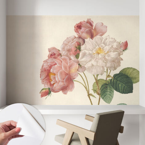 Carta da parati adesiva - lavabile - decorazione murale - per cucina - pellicola decorativa Rose romantiche 104x70 cm (1/5)
