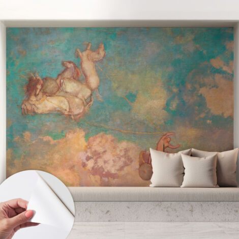 Carta da parati adesiva - lavabile - decorazione murale - per cucina - pellicola decorativa Pegaso celesti 208x146 cm