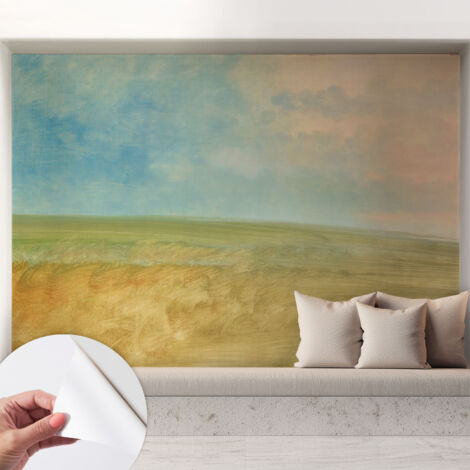 Carta da parati autoadesiva - fotomurale - decorazione parete - stile elegante - decorazione casa - Campi pastello 208x146 cm (1/5)