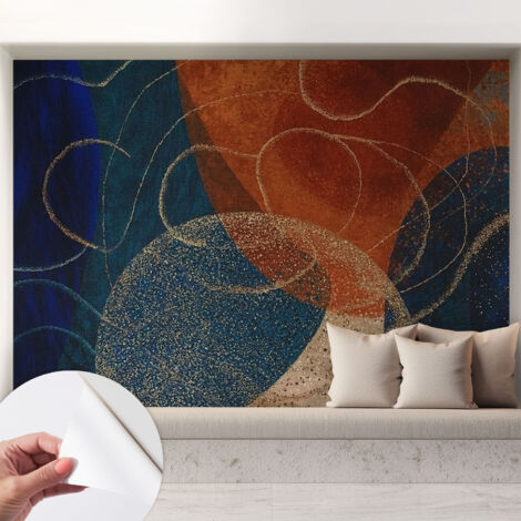 Carta da parati autoadesiva - fotomurale - decorazione parete - stile elegante - decorazione casa - Forme colorate 208x146 cm (1/5)