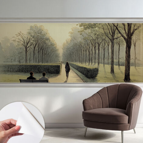 Carta da parati autoadesiva - Fotomurale adesivo - soggiorno moderno - resistente - Tranquillità del parco 250x104 cm (1/5)