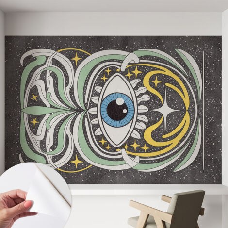 Fotomurale adesivo stickers - murali decorativo - soggiorno moderno - effetto realistico - Occhio simmetrico 152x104 cm (1/5)