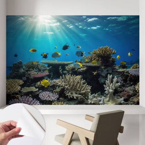 Carta da parati autoadesiva - fotomurale - decorazione parete - murale - adesivo da muro - Mondo sottomarino 104x70 cm (1/5)