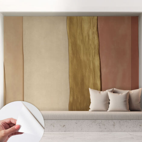Fotomurale adesivo stickers - murali decorativo - soggiorno moderno - effetto realistico - Strisce ondulate 208x146 cm (1/5)