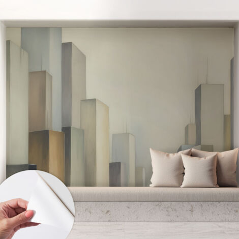 Fotomurale adesivo stickers - per camera da letto - per corridoio - decorazione casa moderna Grattacieli urbani 208x146 cm