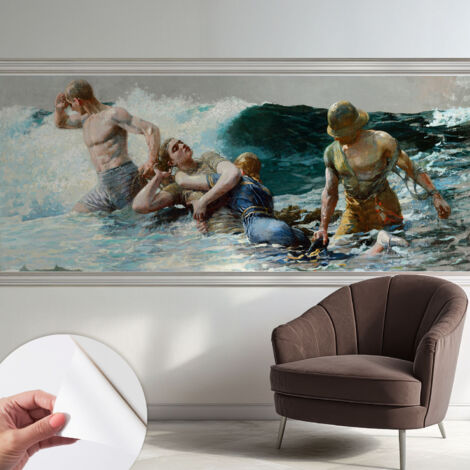 Carta da parati adesiva - lavabile - decorazione murale - per cucina - pellicola decorativa Battaglia marina 250x104 cm (1/5)