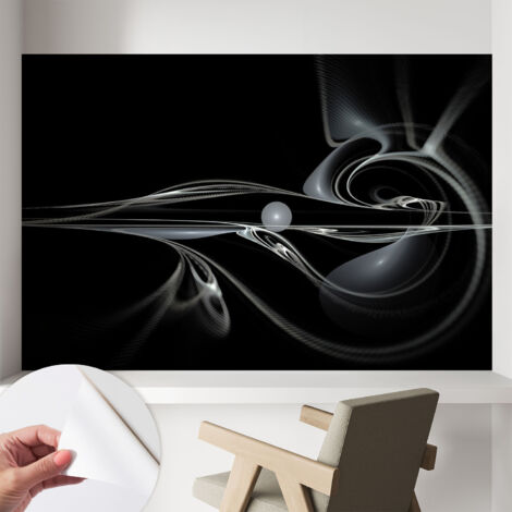 Carta da parati autoadesiva - fotomurale - alta qualità - per la cucina - camera da letto - Linee fluide 104x70 cm (1/5)