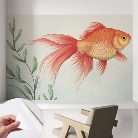 Fotomurale adesivo stickers - per camera da letto - per corridoio - decorazione casa moderna Bellezza acquatica 104x70 cm (1/5)