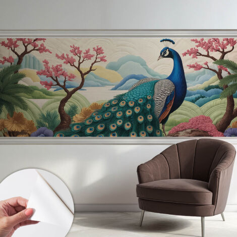 Carta da parati autoadesiva moderna - fotomurale - lavabile - ufficio - design moderno - Bellezza esotica 250x104 cm (1/5)