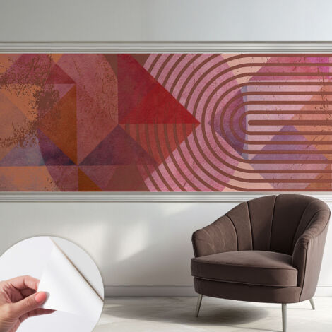 Fotomurale adesivo stickers - murali decorativo - soggiorno moderno - effetto realistico - Forme astratte 250x104 cm (1/5)