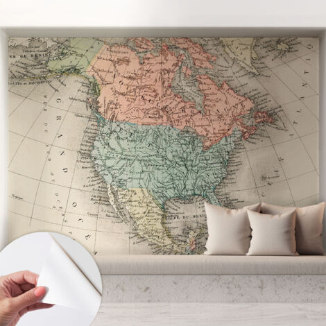 Carta da parati autoadesiva moderna - fotomurale - lavabile - ufficio - design moderno - Mappa storica 208x146 cm