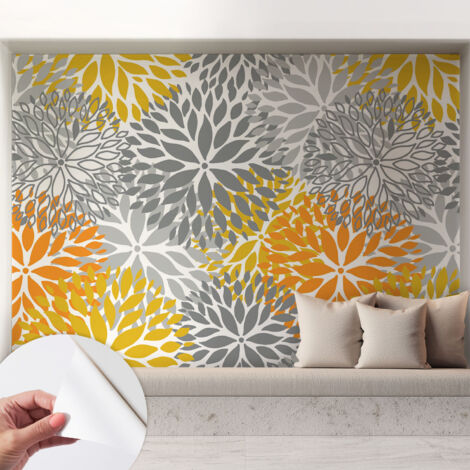 Fotomurale adesivo - murale da parete - Carta da parati autoadesiva - design parete moderno - Energia floreale 208x146 cm (1/5)