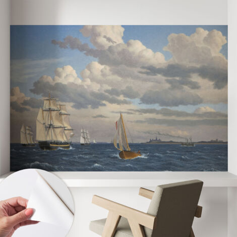 Carta da parati autoadesiva - fotomurale - alta qualità - per la cucina - camera da letto - Avventura in mare 104x70 cm (1/5)