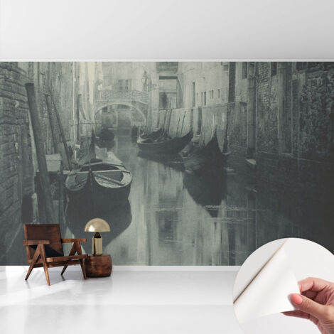 Fotomurale adesivo stickers - murali decorativo - soggiorno moderno - effetto realistico - Vecchio canale 416x254 cm (1/5)