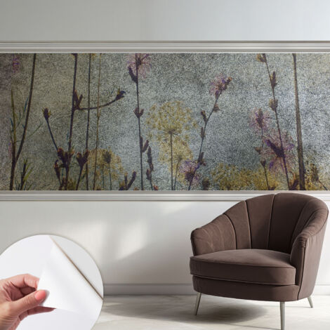 Carta da parati autoadesiva - Fotomurale adesivo - soggiorno moderno - resistente - Fiori di campo 250x104 cm (1/5)
