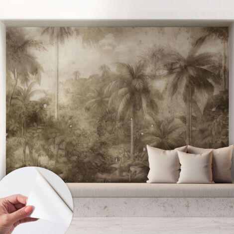 Fotomurale adesivo stickers - murali decorativo - soggiorno moderno - effetto realistico - Paesaggio esotico 208x146 cm (1/5)