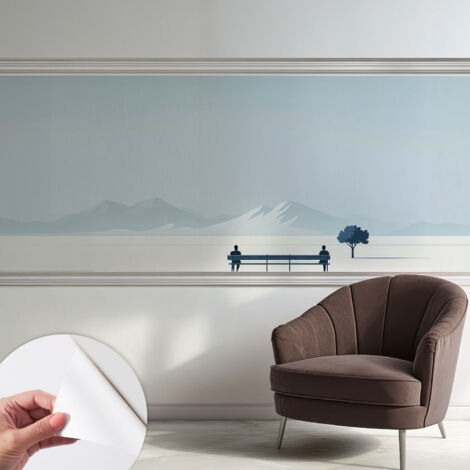 Carta da parati adesiva - lavabile - decorazione murale - per cucina - pellicola decorativa Paesaggio minimalista 250x104 cm