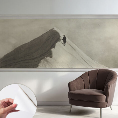 Carta da parati autoadesiva - fotomurale - decorazione parete - stile elegante - decorazione casa - Alpinista solitario 250x104 cm (1/5)