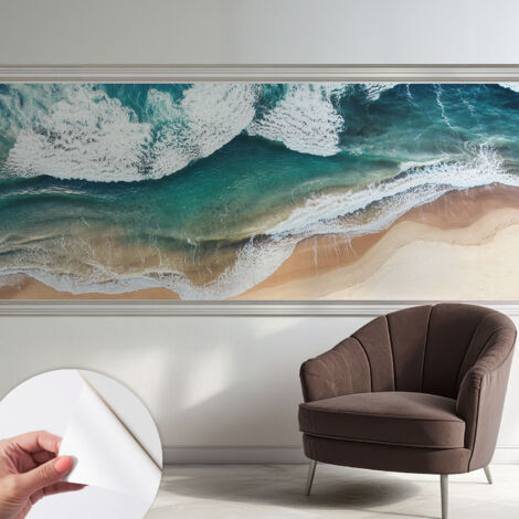 Carta da parati autoadesiva - fotomurale - alta qualità - per la cucina - camera da letto - Onde marine 250x104 cm (1/5)