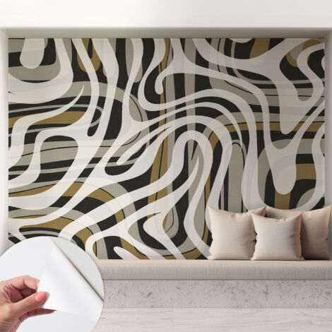 Carta da parati autoadesiva - Fotomurale adesivo - soggiorno moderno - resistente - Linee astratte 208x146 cm (1/5)