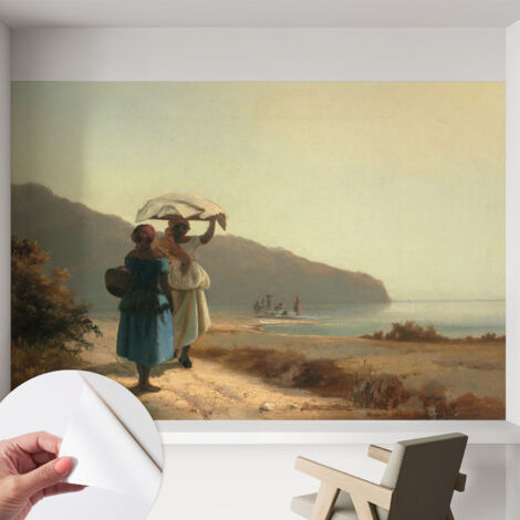 Carta da parati autoadesiva - fotomurale - alta qualità - per la cucina - camera da letto - Passeggiata sul mare 152x104 cm (1/5)