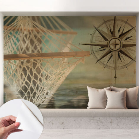 Carta da parati autoadesiva - Fotomurale adesivo - soggiorno moderno - resistente - Relax in riva al mare 208x146 cm (1/5)