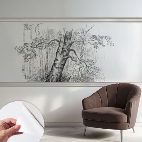 Carta da parati autoadesiva - fotomurale - alta qualità - per la cucina - camera da letto - Albero della foresta 250x104 cm (1/5)