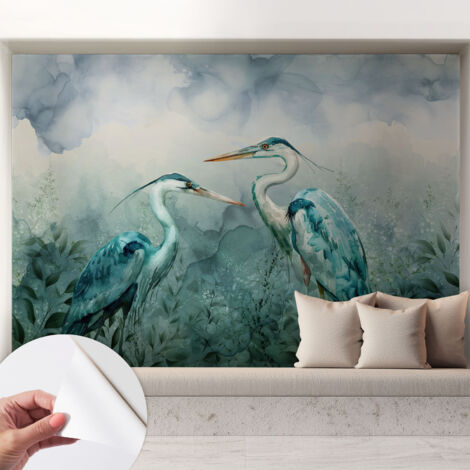 Carta da parati autoadesiva moderna - fotomurale - lavabile - ufficio - design moderno - Uccelli della natura 208x146 cm (1/5)