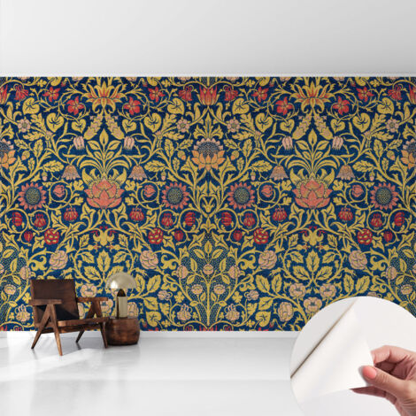Carta da parati autoadesiva - Fotomurale adesivo - design elegante - stile moderno - Motivo floreale 416x254 cm (1/5)