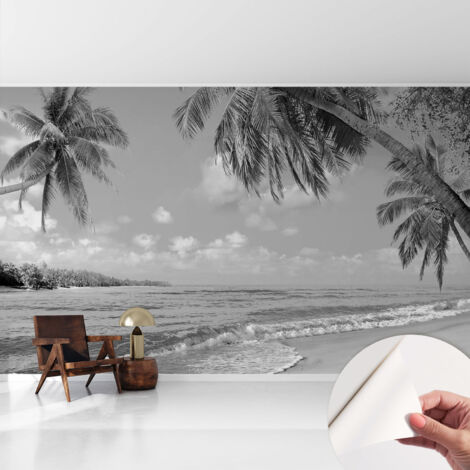 Carta da parati adesiva - fotomurale - facile da applicare - per la soggiorno - camera da letto - Paradiso tropicale 416x254 cm (1/5)