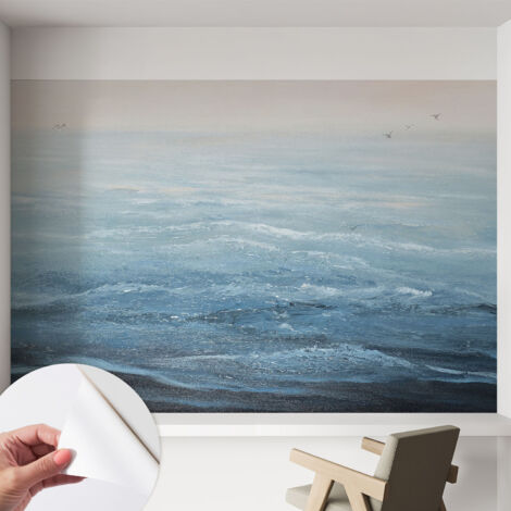 Carta da parati adesiva - lavabile - decorazione murale - per cucina - pellicola decorativa Mare calmo 152x104 cm