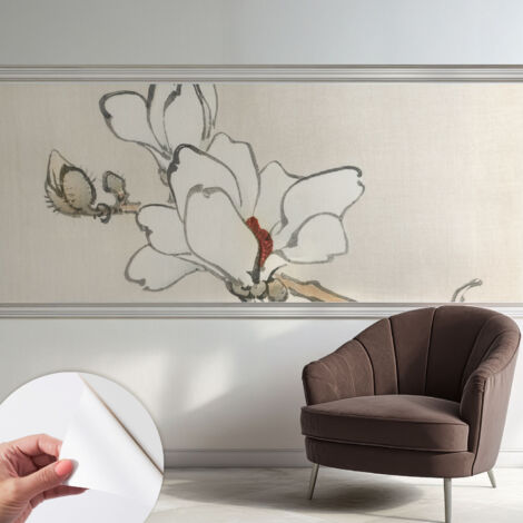Carta da parati autoadesiva - impermeabile - murale da parete - decorazione murale - Delicate magnolie 250x104 cm (1/5)