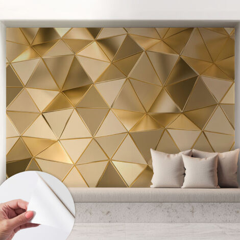 Carta da parati autoadesiva - fotomurale - decorazione parete - stile elegante - decorazione casa - Motivi triangolari 208x146 cm (1/5)