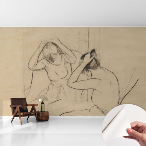 Carta da parati autoadesiva - fotomurale - decorazione parete - stile elegante - decorazione casa - Eleganza artistica 416x254 cm (1/5)