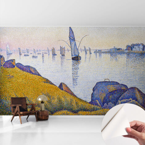 Carta da parati adesiva - fotomurale - facile da applicare - per la soggiorno - camera da letto - Riflesso di una barca a vela 416x254 cm (1/5)