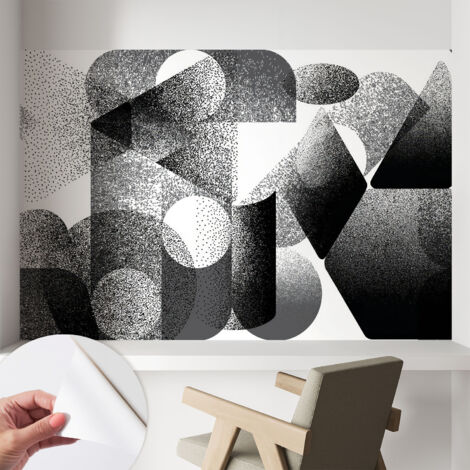 Carta da parati autoadesiva - fotomurale - decorazione parete - murale - adesivo da muro - Forme geometriche 104x70 cm (1/5)