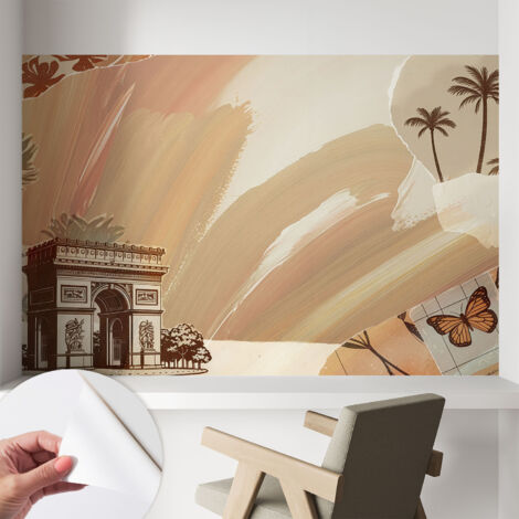 Carta da parati autoadesiva - fotomurale - decorazione parete - murale - adesivo da muro - Viaggio esotico 104x70 cm