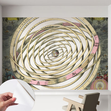 Carta da parati autoadesiva moderna - fotomurale - lavabile - ufficio - design moderno - Spirale cosmica 152x104 cm (1/5)
