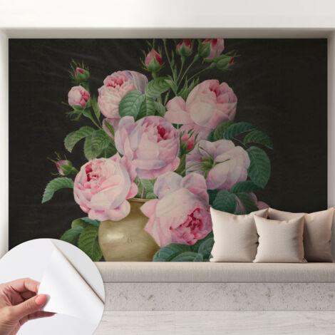 Carta da parati autoadesiva - fotomurale - decorazione parete - murale - adesivo da muro - Eleganza floreale 208x146 cm (1/5)
